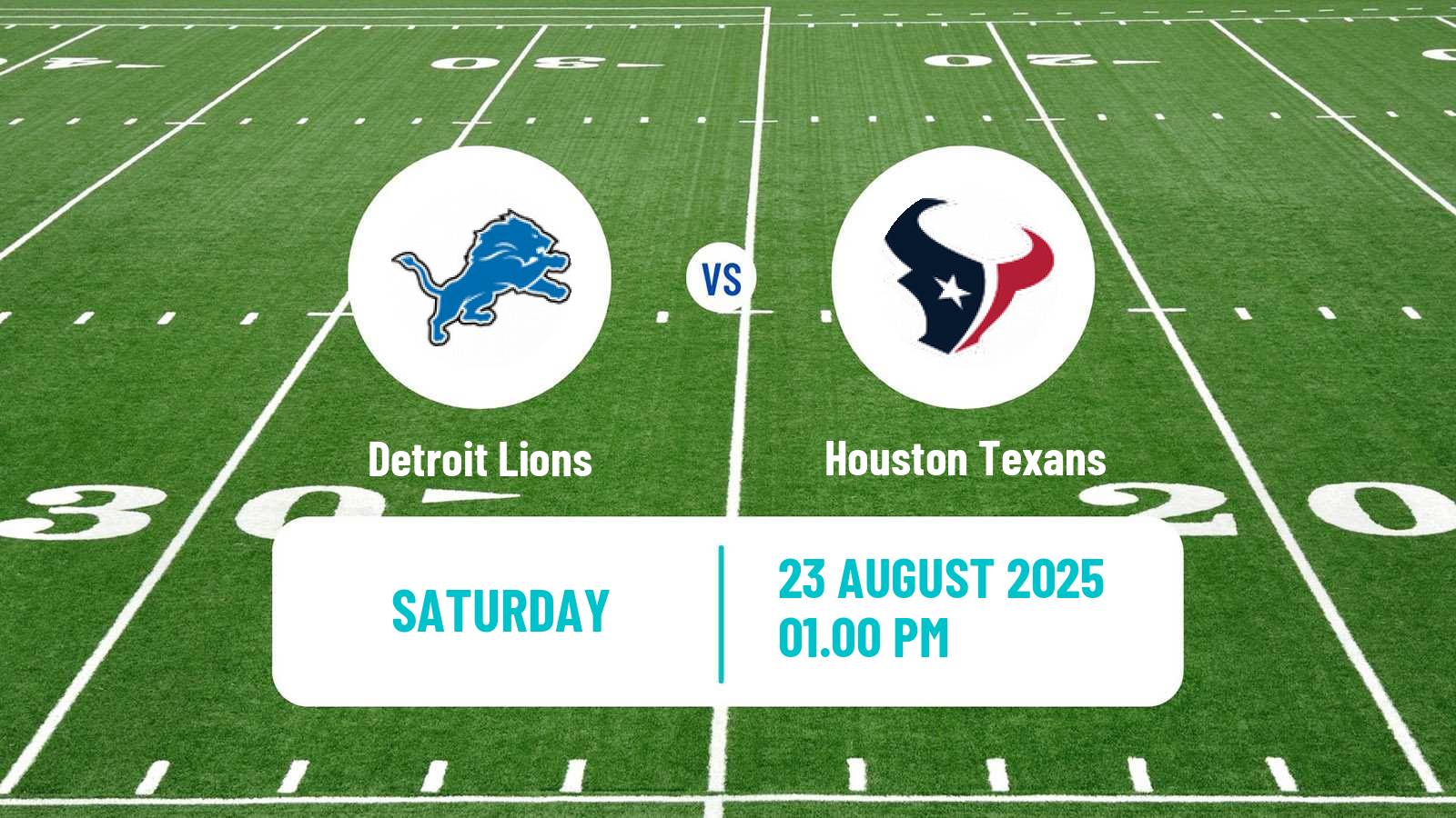 American football NFL Detroit Lions - Houston Texans