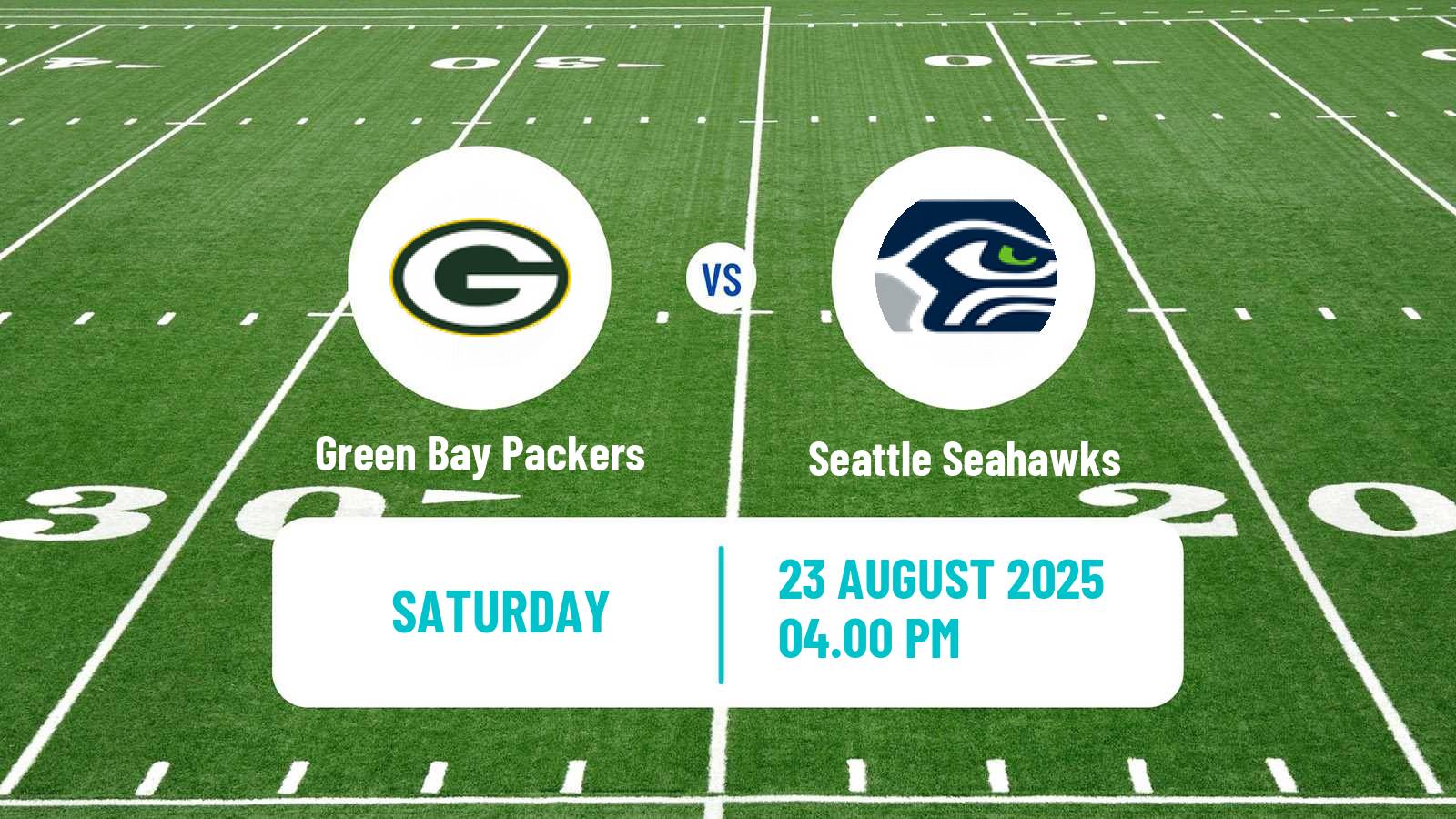 American football NFL Green Bay Packers - Seattle Seahawks