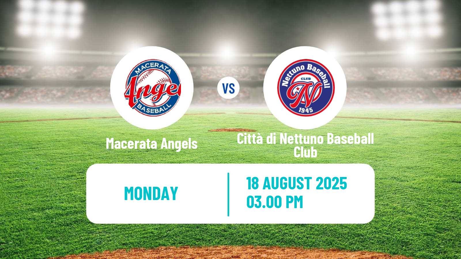 Baseball Italian Serie A1 Baseball Macerata Angels - Città di Nettuno Baseball Club