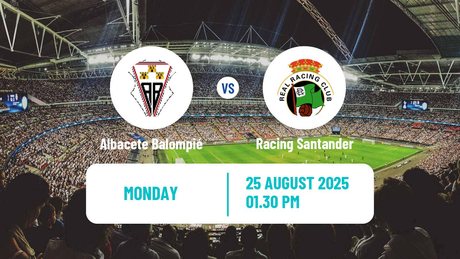 Soccer Spanish LaLiga2 Albacete Balompié - Racing Santander