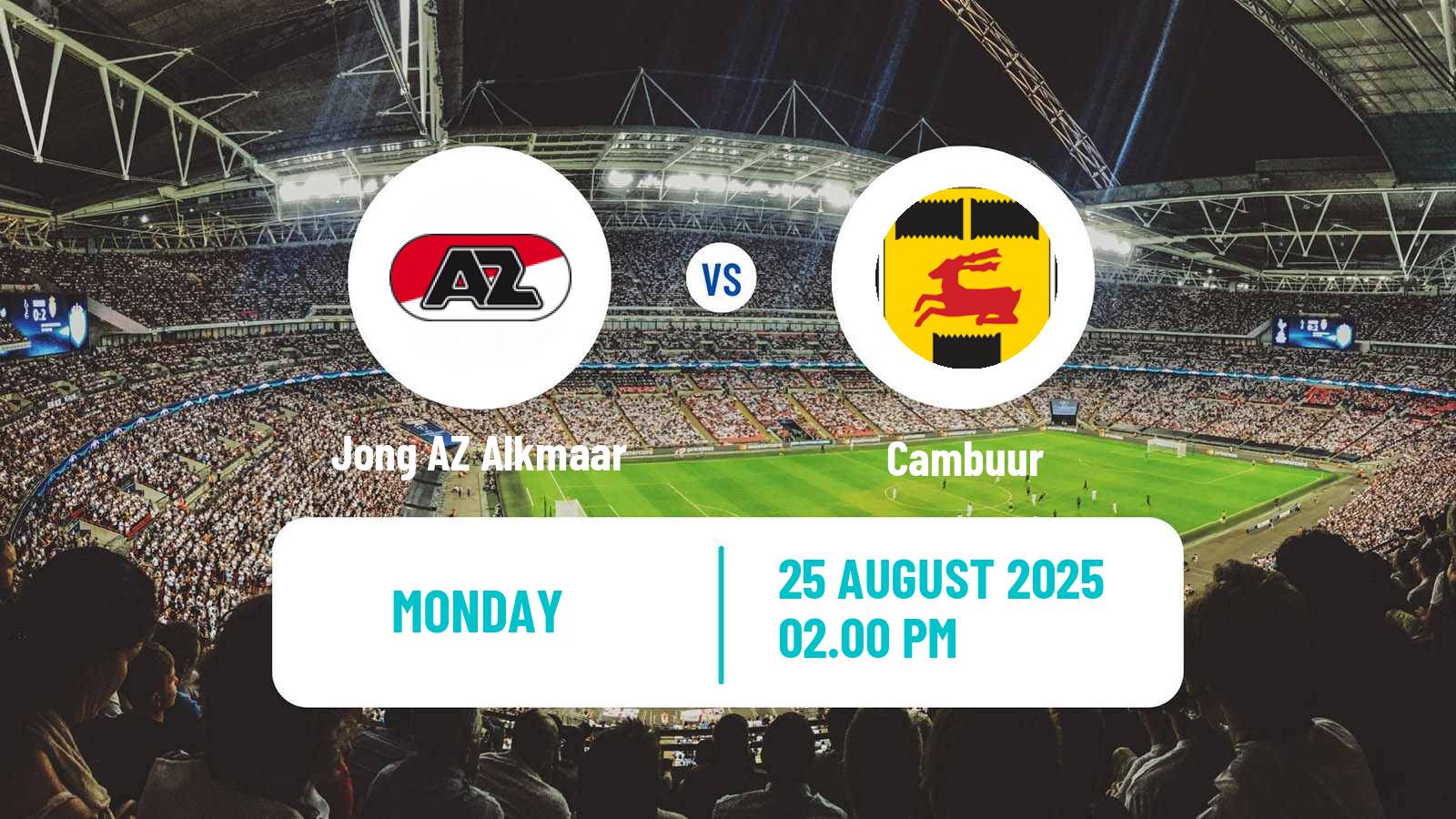 Soccer Dutch Eerste Divisie Jong AZ Alkmaar - Cambuur
