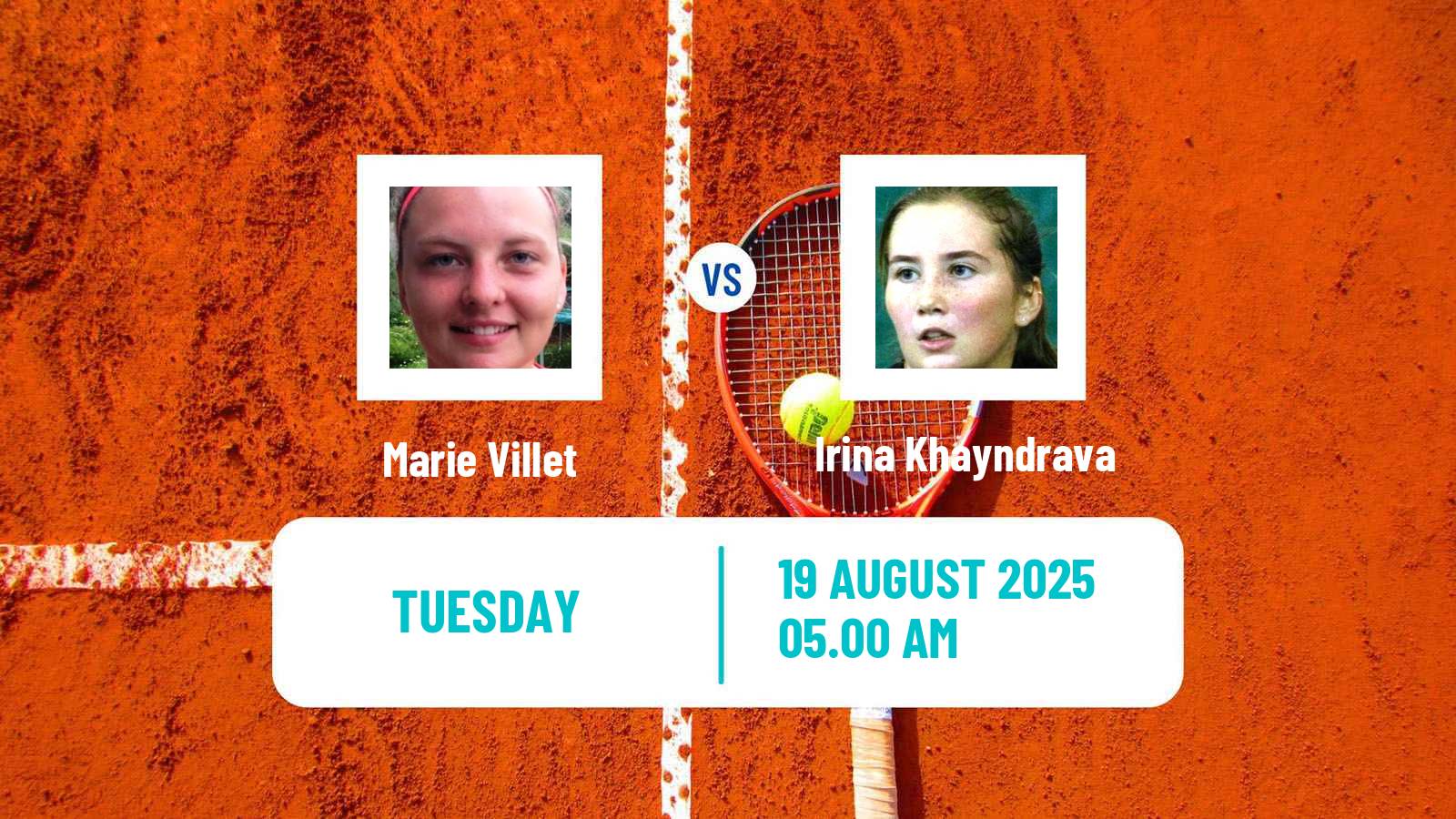 Tennis ITF W15 Ankara Women Marie Villet - Irina Khayndrava