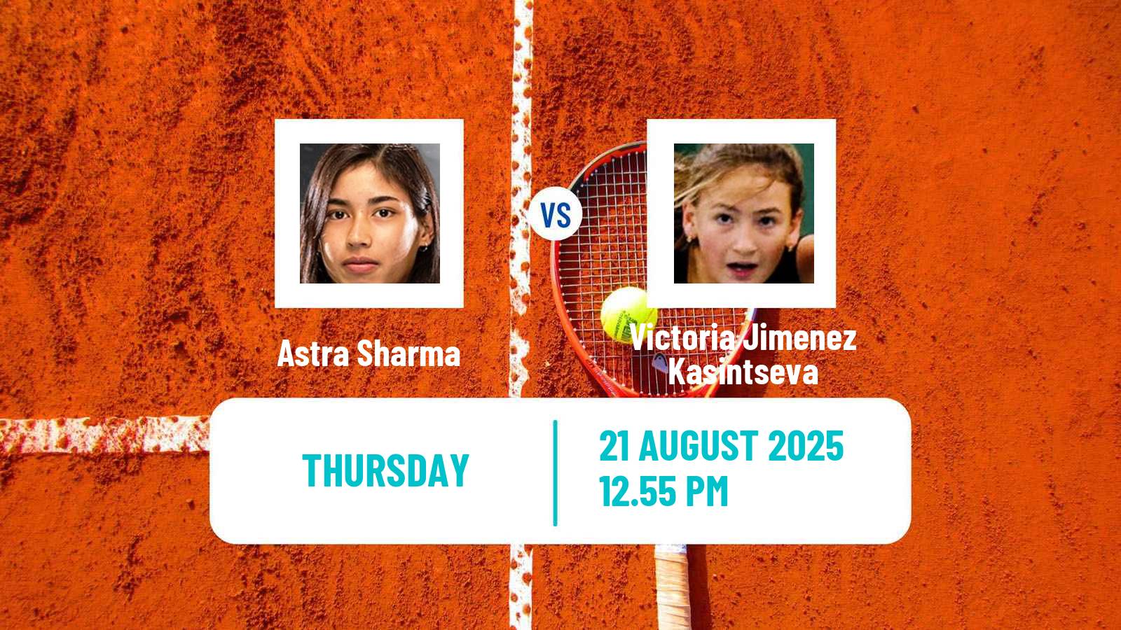 Tennis WTA US Open Astra Sharma - Victoria Jimenez Kasintseva