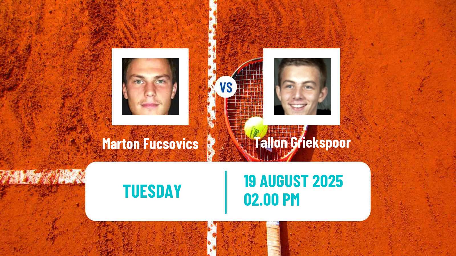 Tennis ATP Winston-Salem Marton Fucsovics - Tallon Griekspoor