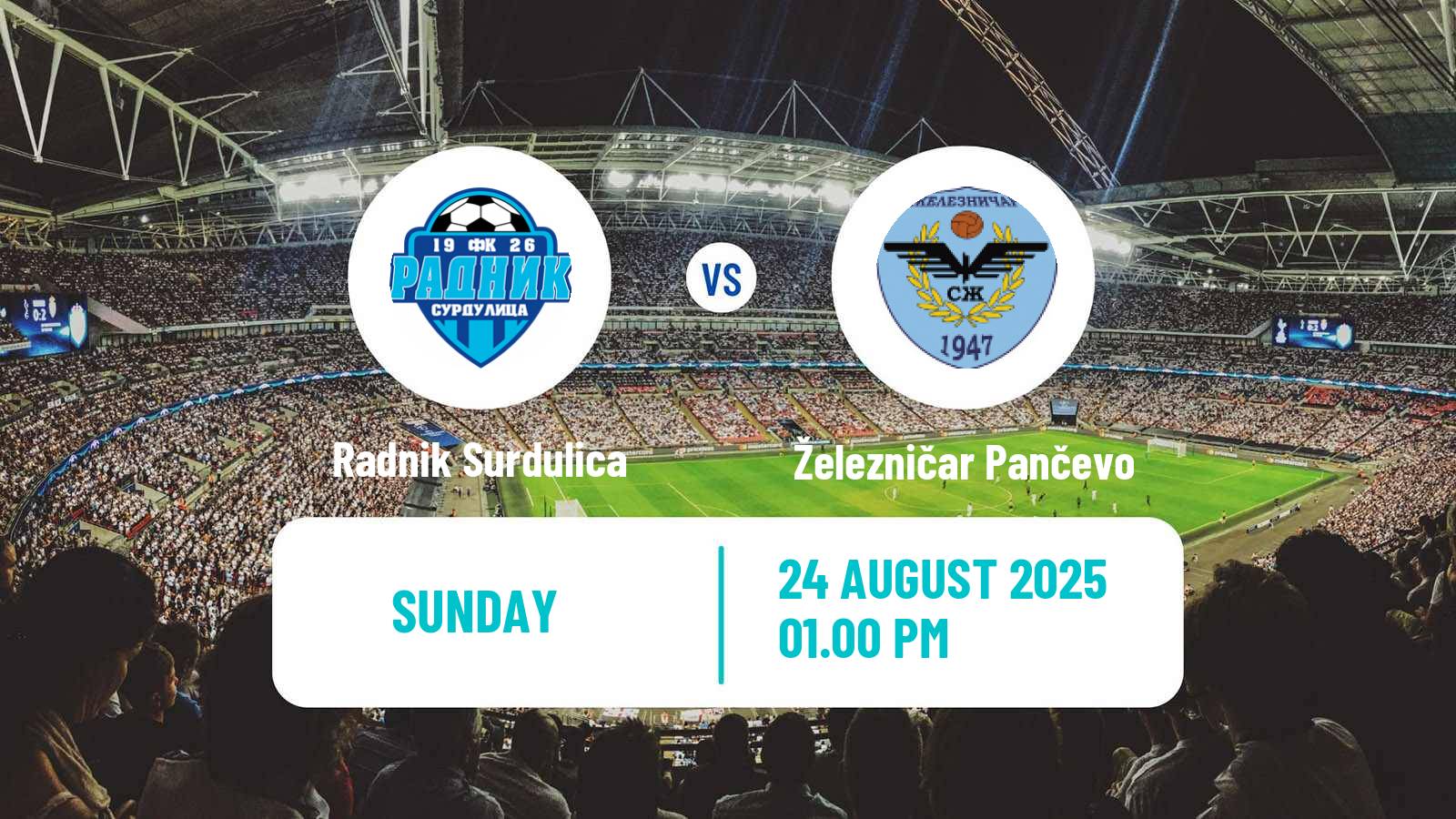 Soccer Serbian Superliga Radnik Surdulica - Železničar Pančevo
