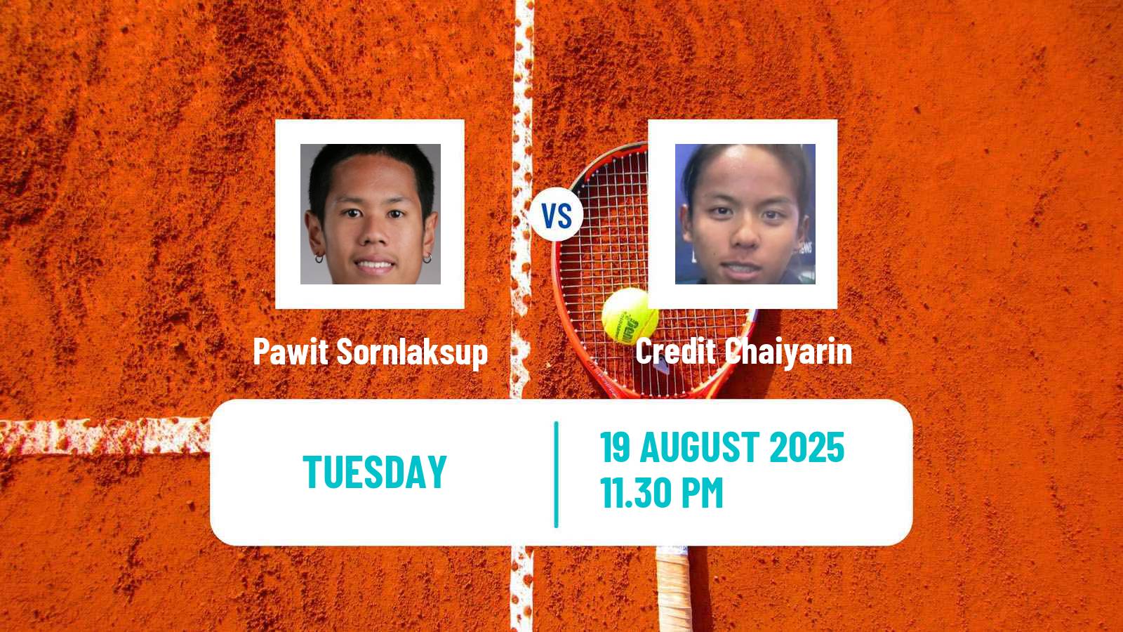 Tennis ITF M15 Nakhon Pathom 4 Men Pawit Sornlaksup - Credit Chaiyarin
