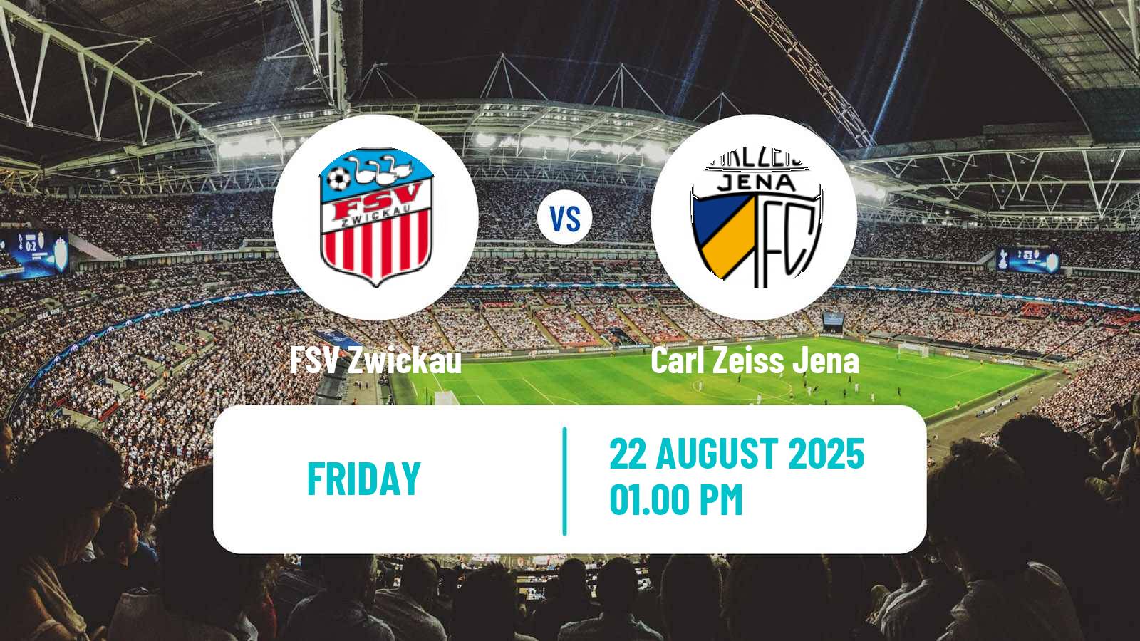 Soccer German Regionalliga Nordost Zwickau - Carl Zeiss Jena