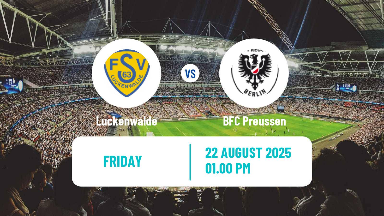 Soccer German Regionalliga Nordost Luckenwalde - Preussen
