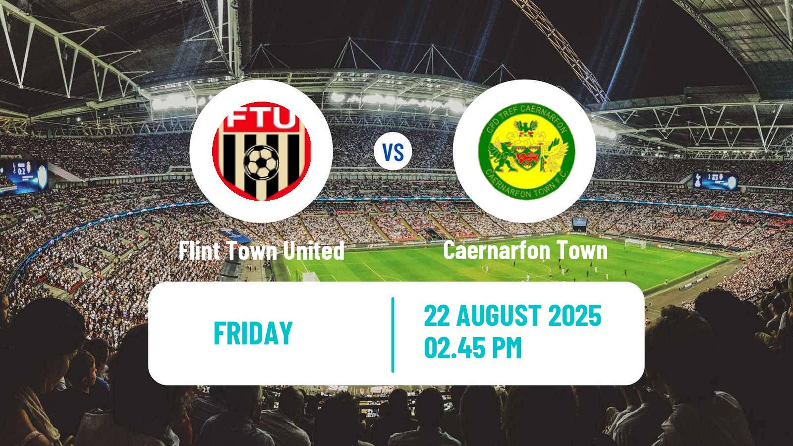 Soccer Welsh Cymru Premier Flint Town United - Caernarfon Town