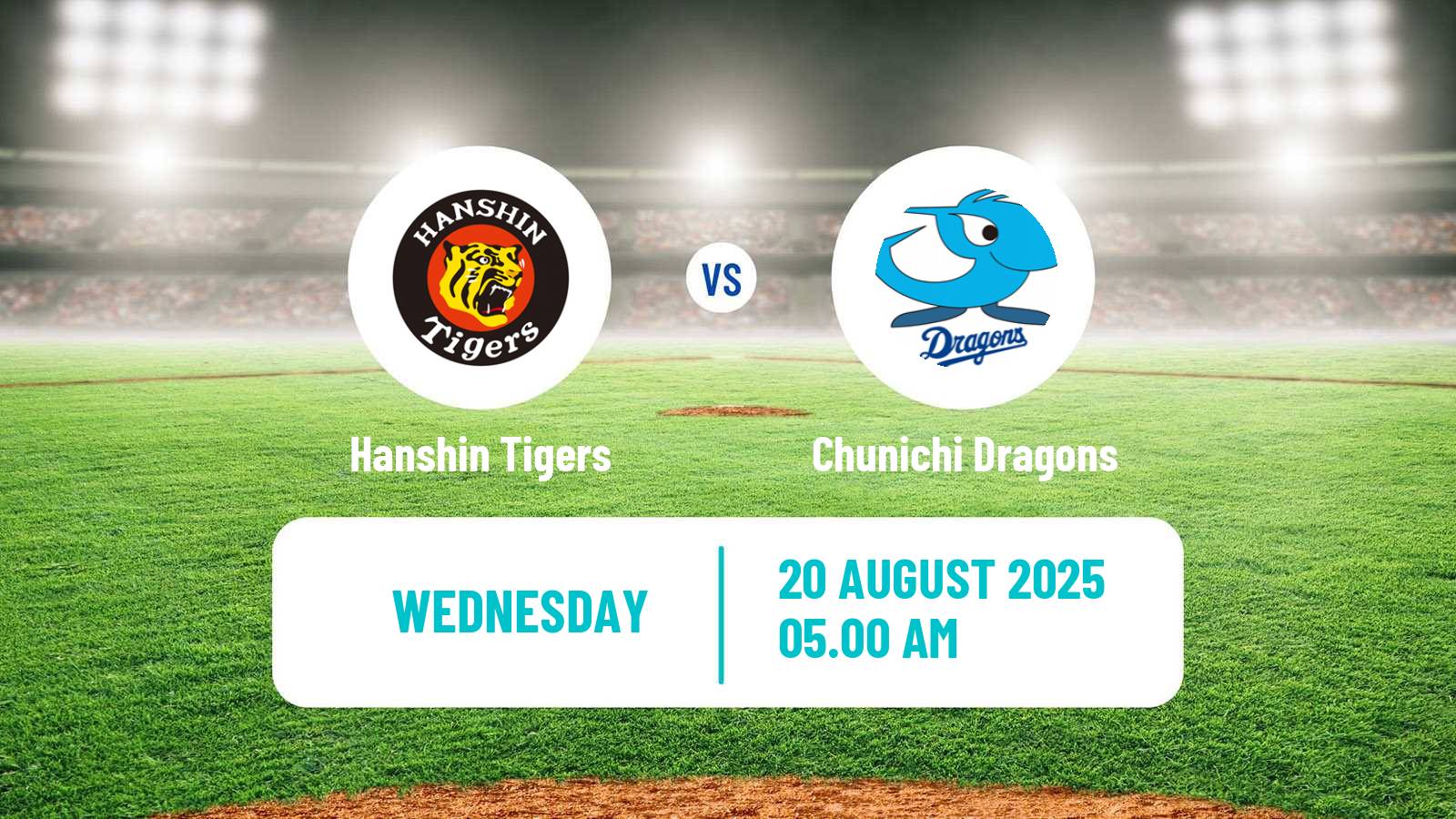 Baseball NPB Hanshin Tigers - Chunichi Dragons