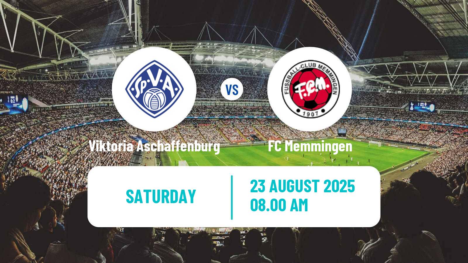 Soccer German Regionalliga Bayern Viktoria Aschaffenburg - Memmingen