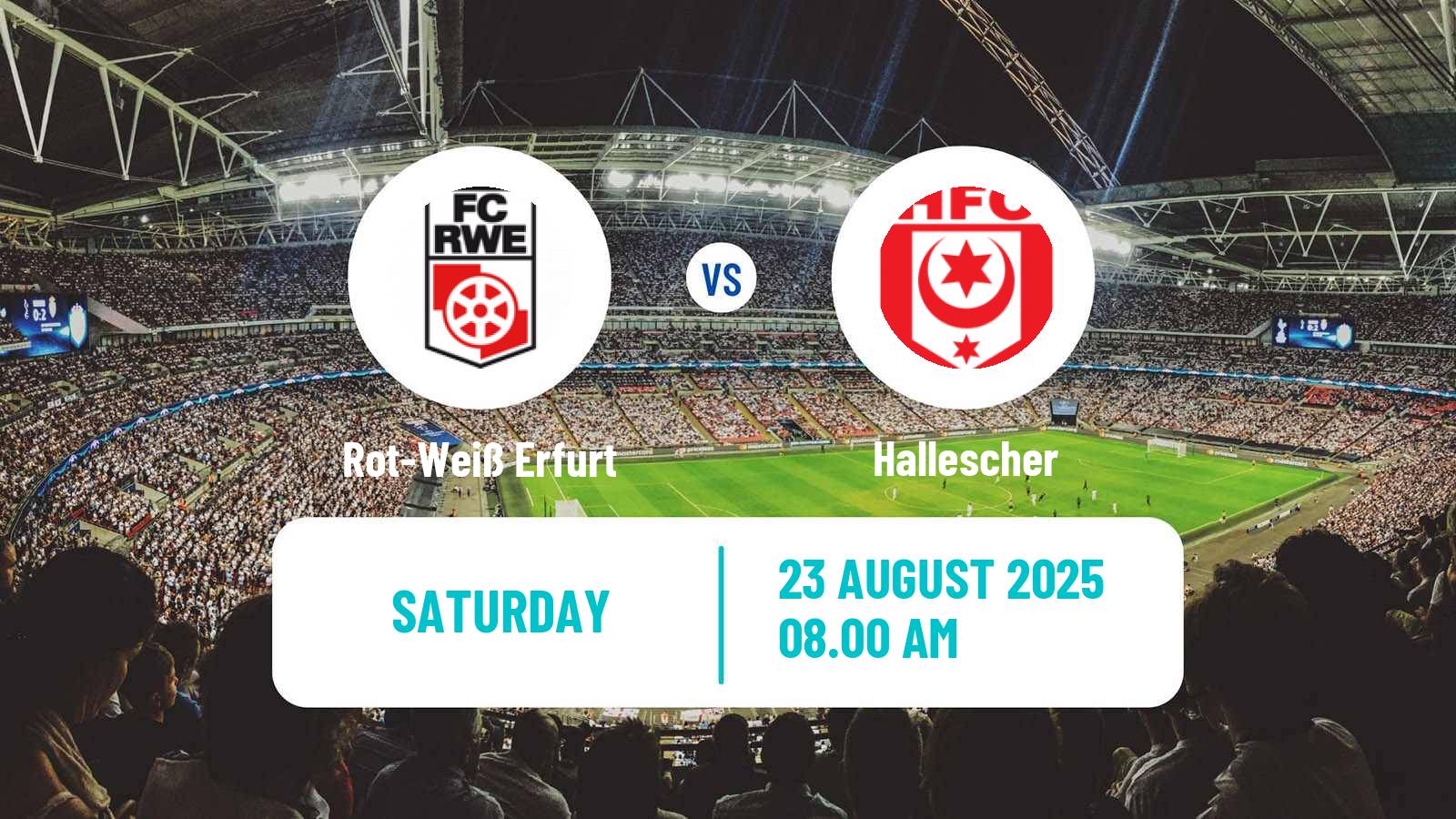 Soccer German Regionalliga Nordost Rot-Weiß Erfurt - Hallescher