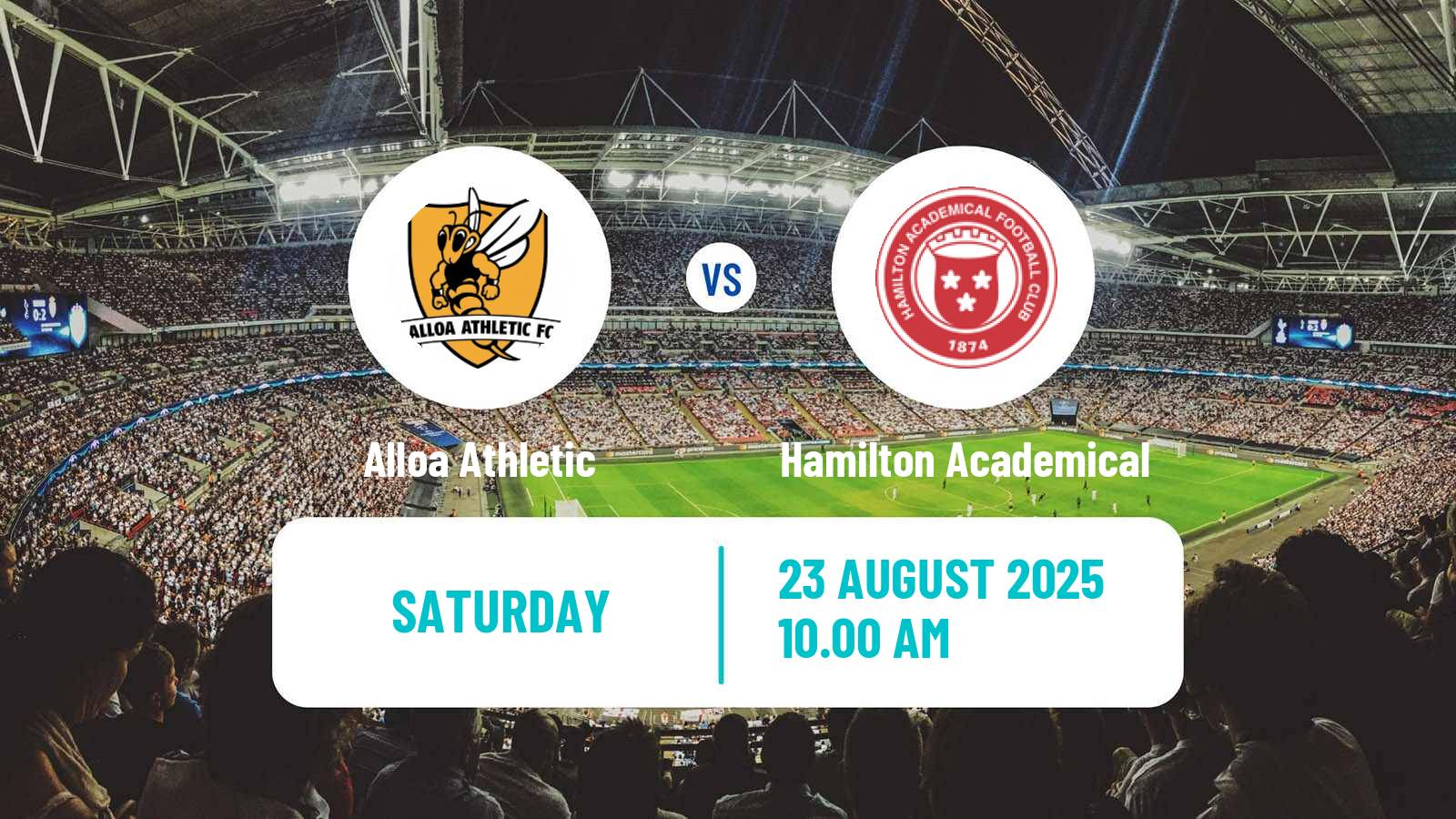 Soccer Scottish League One Alloa Athletic - Hamilton Academical