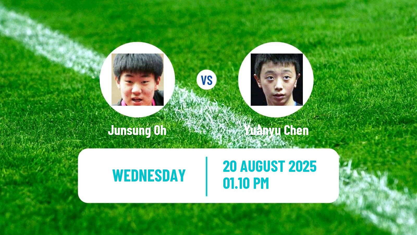 Table tennis Europe Smash Sweden Men Junsung Oh - Yuanyu Chen