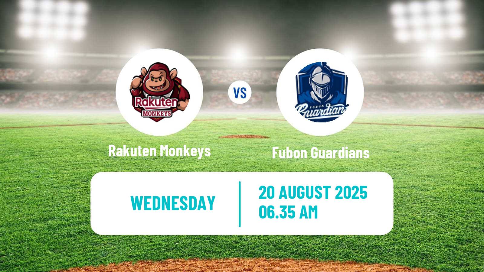 Baseball Taiwan CPBL Rakuten Monkeys - Fubon Guardians