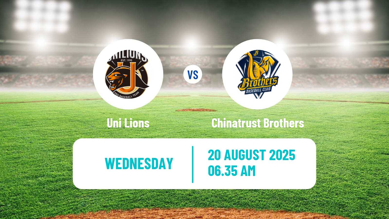 Baseball Taiwan CPBL Uni Lions - Chinatrust Brothers
