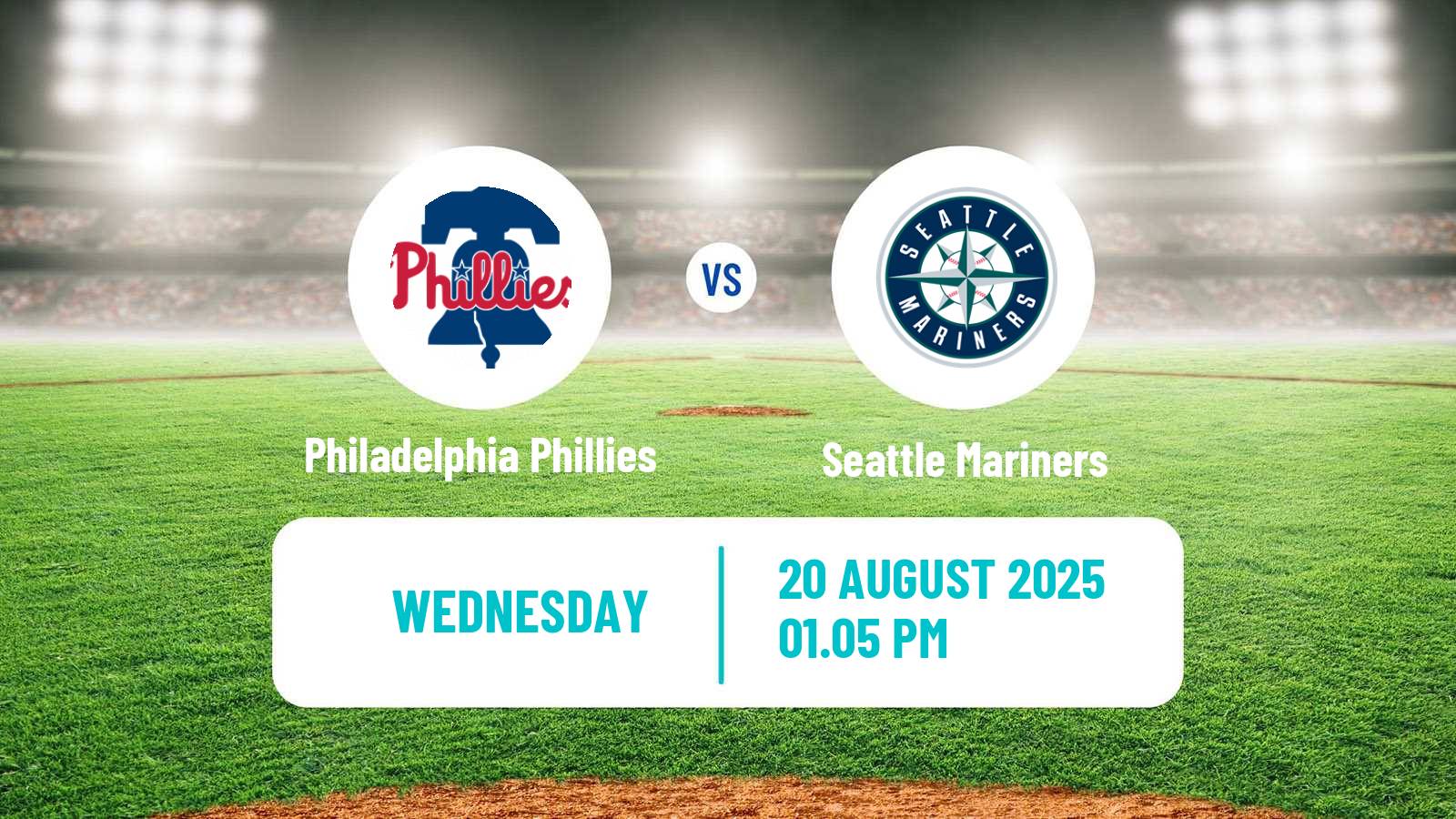 Baseball MLB Philadelphia Phillies - Seattle Mariners
