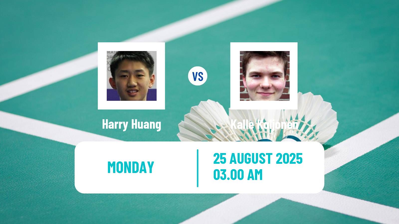 Badminton BWF World Championships Men Harry Huang - Kalle Koljonen
