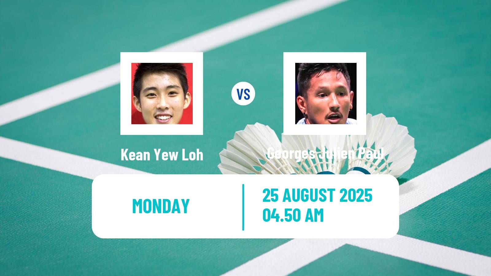 Badminton BWF World Championships Men Kean Yew Loh - Georges Julien Paul