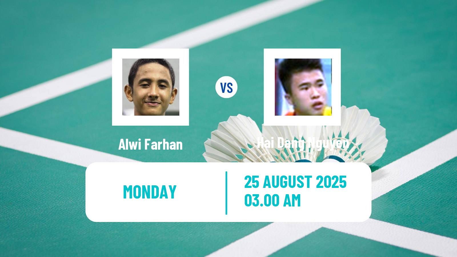 Badminton BWF World Championships Men Alwi Farhan - Hai Dang Nguyen