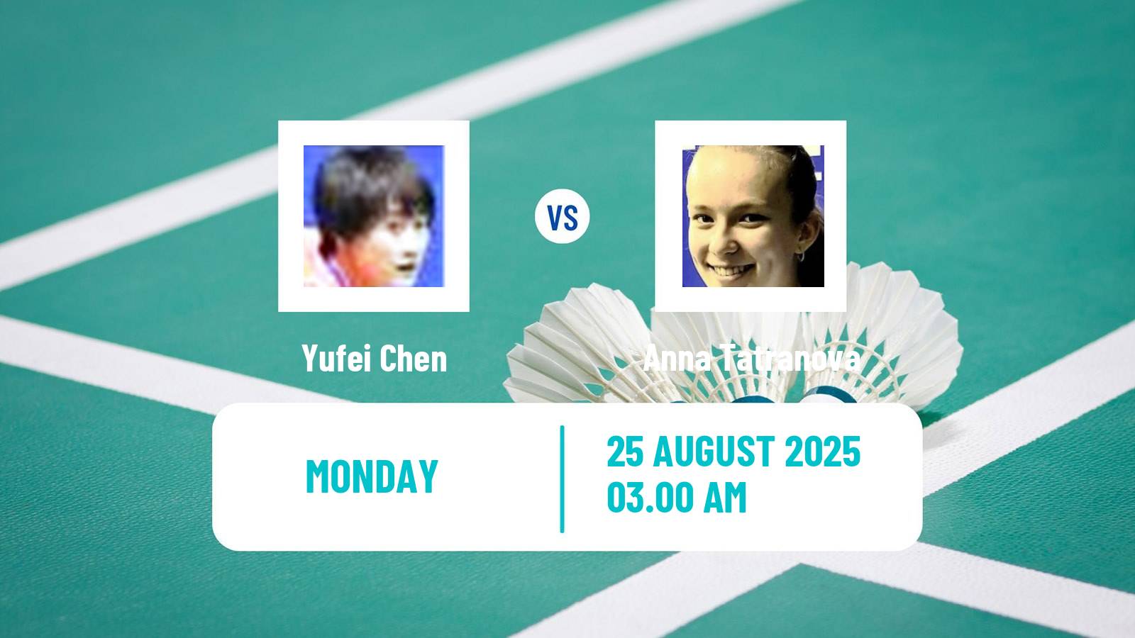 Badminton BWF World Championships Women Yufei Chen - Anna Tatranova