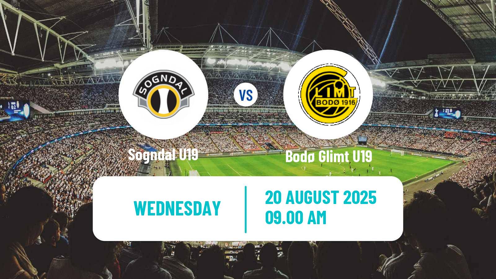 Soccer Norwegian Nasjonal U19 CL Sogndal U19 - Bodø Glimt U19