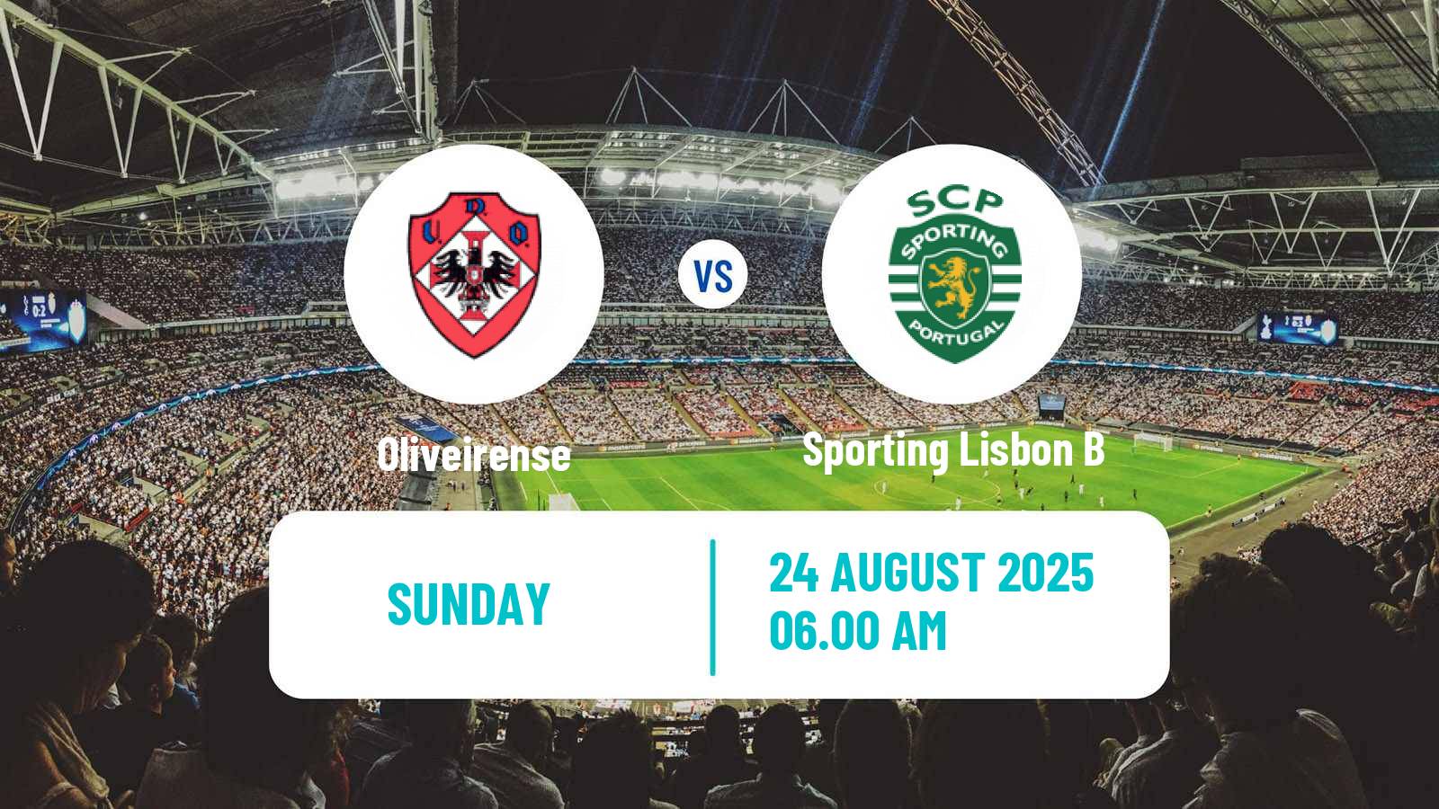 Soccer Portuguese Liga 2 Oliveirense - Sporting Lisbon B