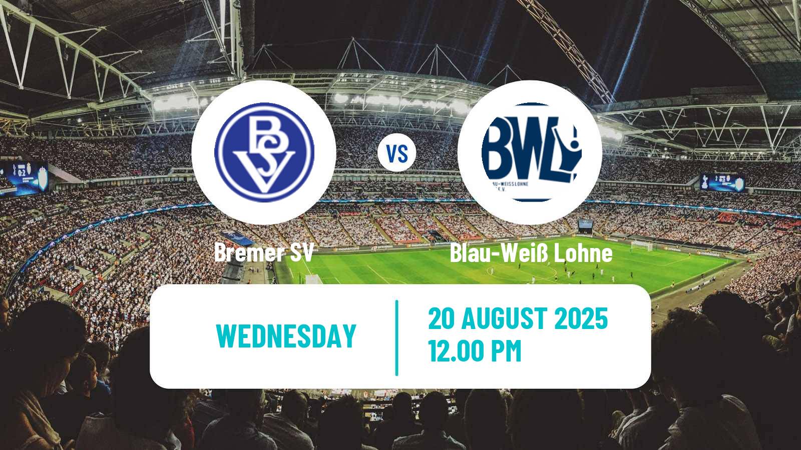 Soccer German Regionalliga North Bremer SV - Blau-Weiß Lohne