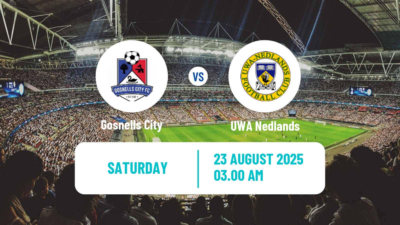 Soccer Australian WA State League Gosnells City - UWA Nedlands