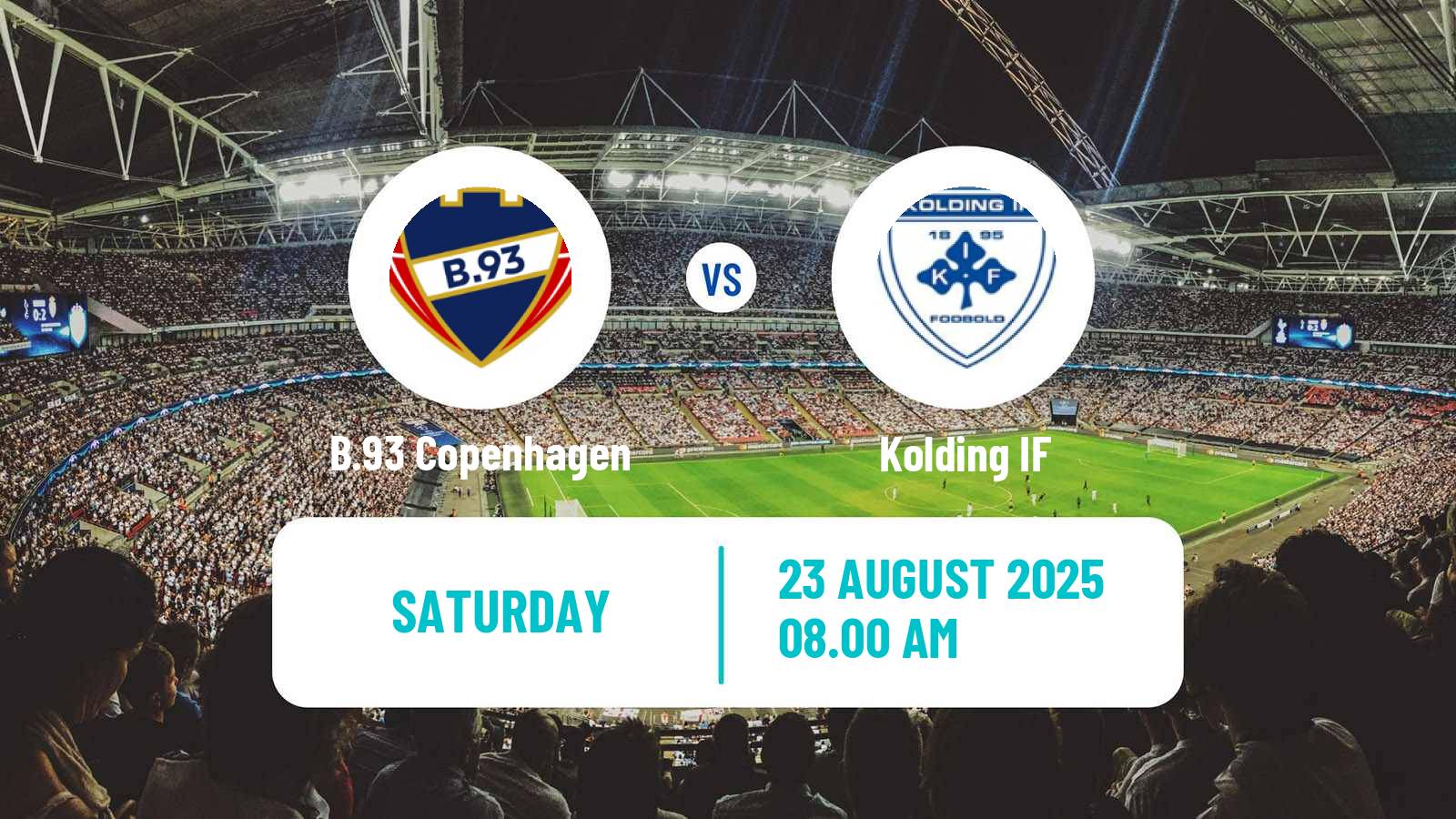 Soccer Danish 1 Division B.93 Copenhagen - Kolding IF
