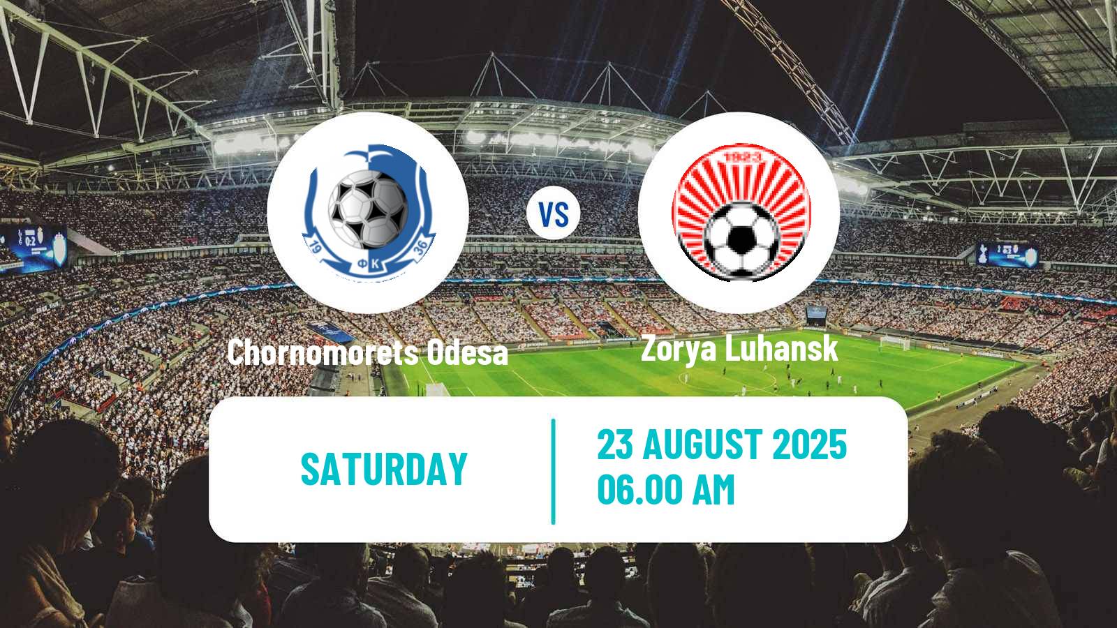 Soccer Ukrainian Cup Chornomorets Odesa - Zorya Luhansk
