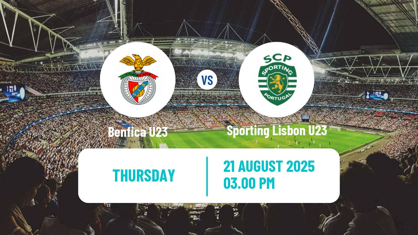 Soccer Portuguese Liga Revelacao U23 Benfica U23 - Sporting Lisbon U23