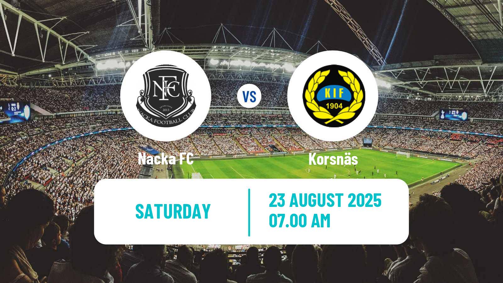 Soccer Swedish Division 2 - Norra Svealand Nacka FC - Korsnäs