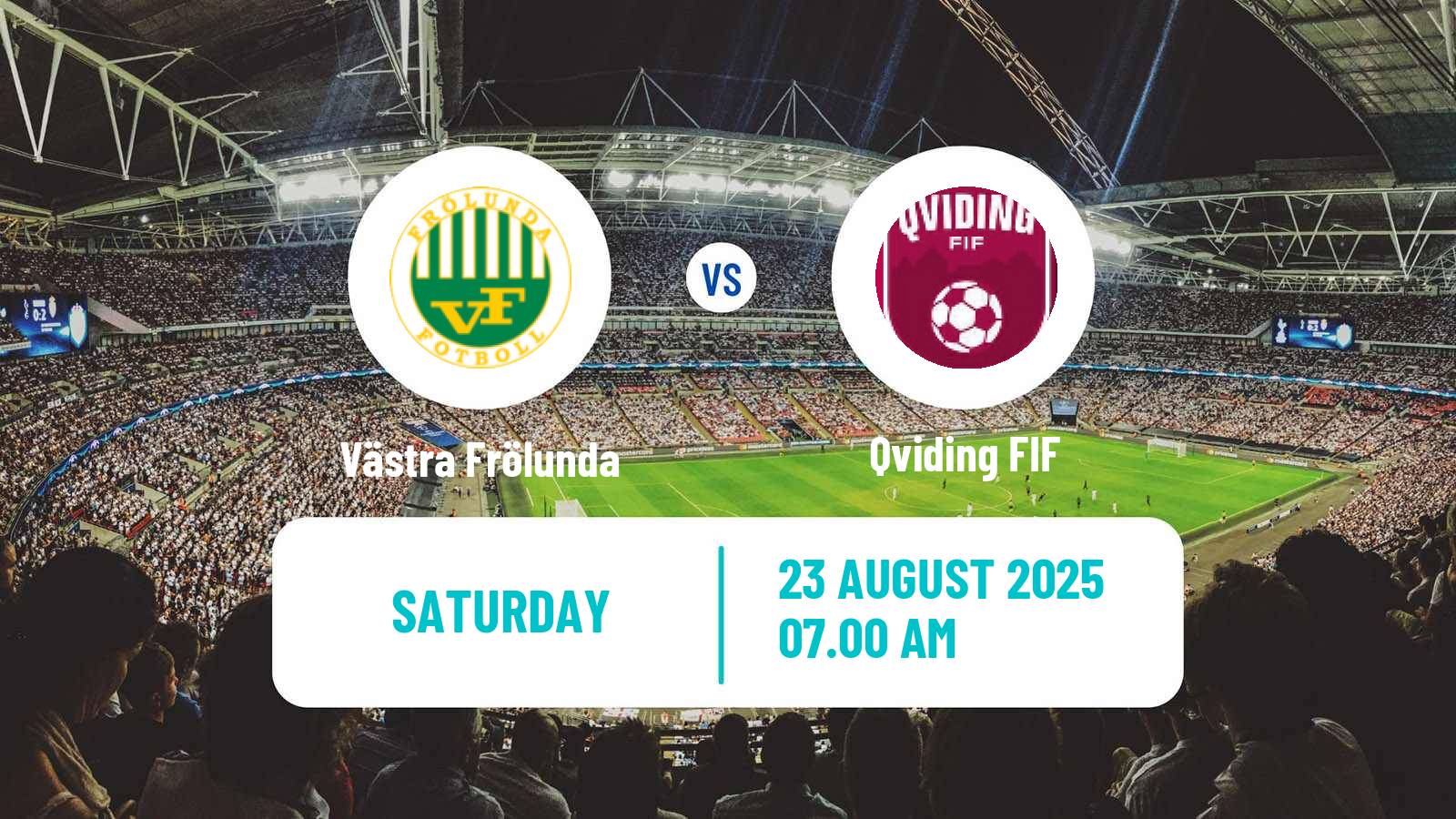 Soccer Swedish Division 2 - Västra Götaland Västra Frölunda - Qviding
