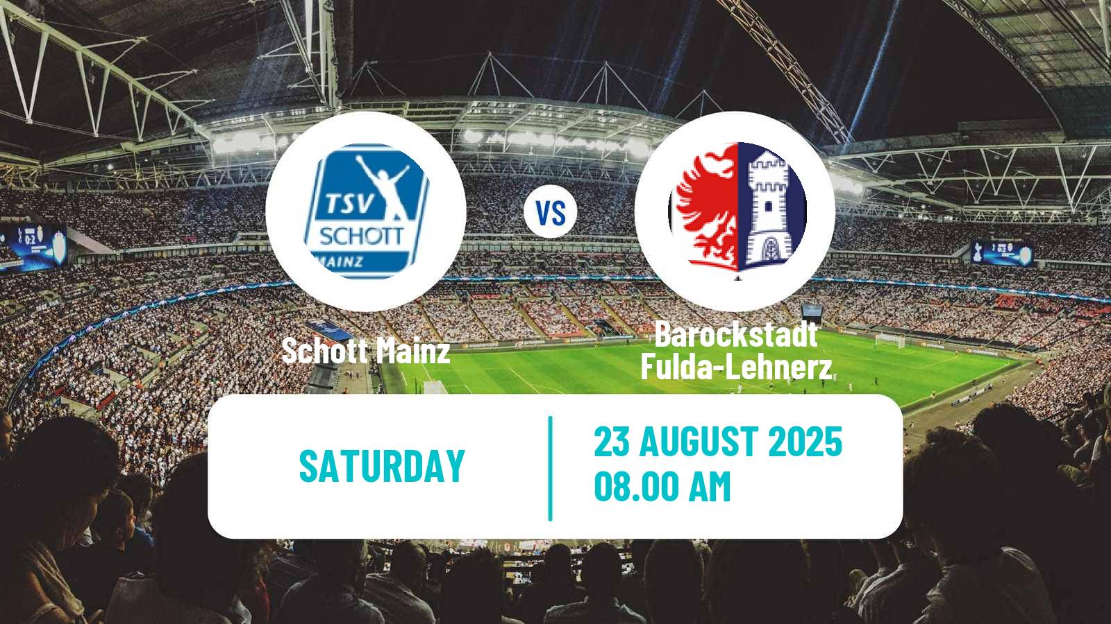 Soccer German Regionalliga Sudwest Schott Mainz - Barockstadt Fulda-Lehnerz