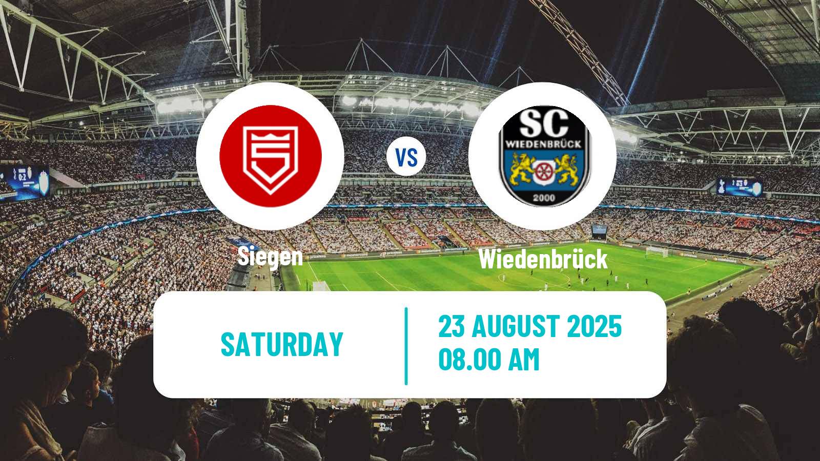 Soccer German Regionalliga West Siegen - Wiedenbrück