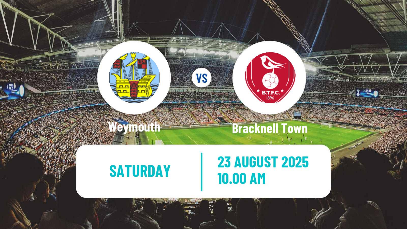 Soccer English Southern League South Division Weymouth - Bracknell Town