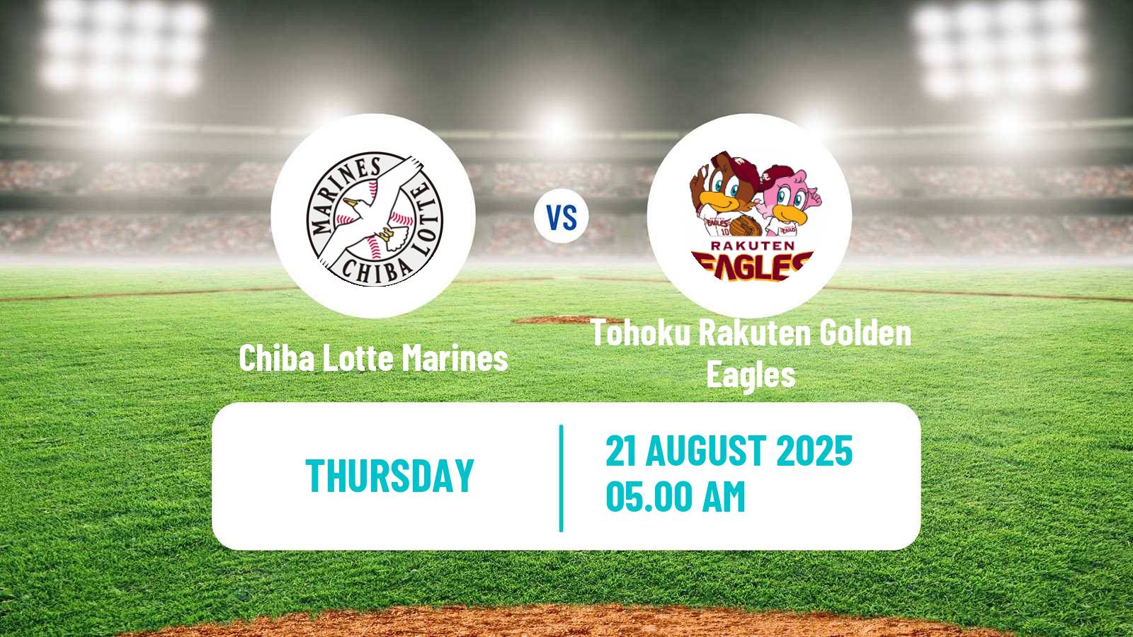 Baseball NPB Chiba Lotte Marines - Tohoku Rakuten Golden Eagles