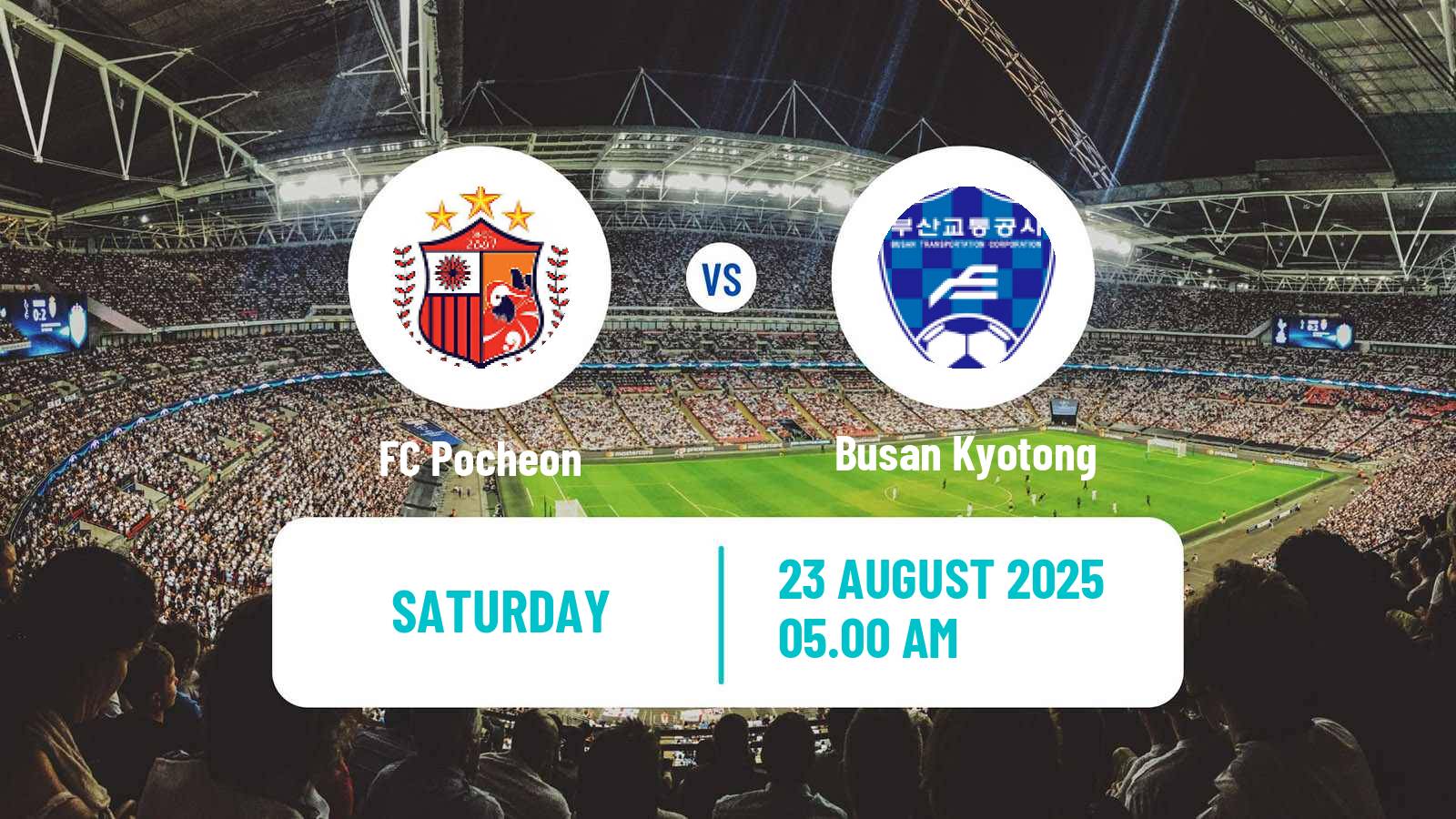 Soccer South Korean K3 League Pocheon - Busan Kyotong
