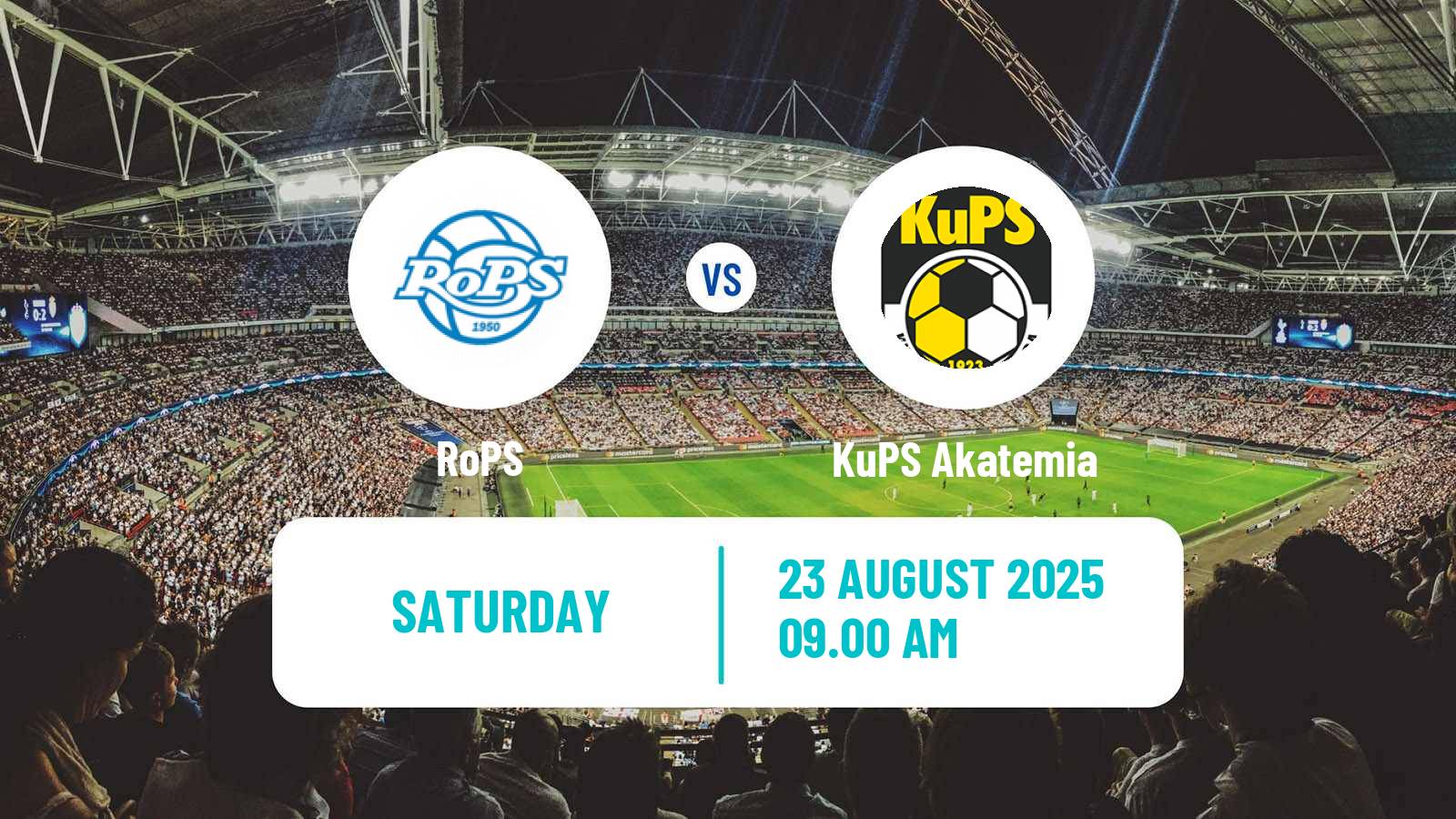 Soccer Finnish Ykkonen RoPS - KuPS Akatemia
