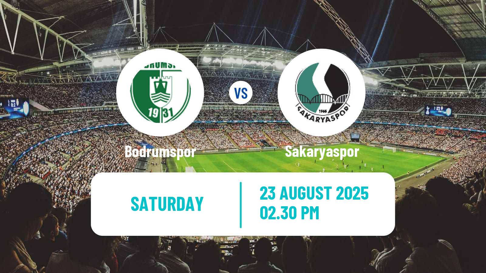 Soccer Turkish First League Bodrumspor - Sakaryaspor
