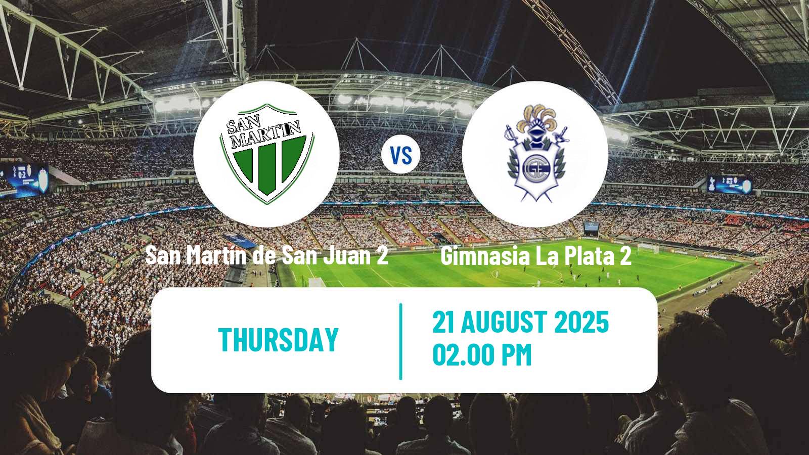 Soccer Argentinian Reserve League San Martín de San Juan 2 - Gimnasia La Plata 2