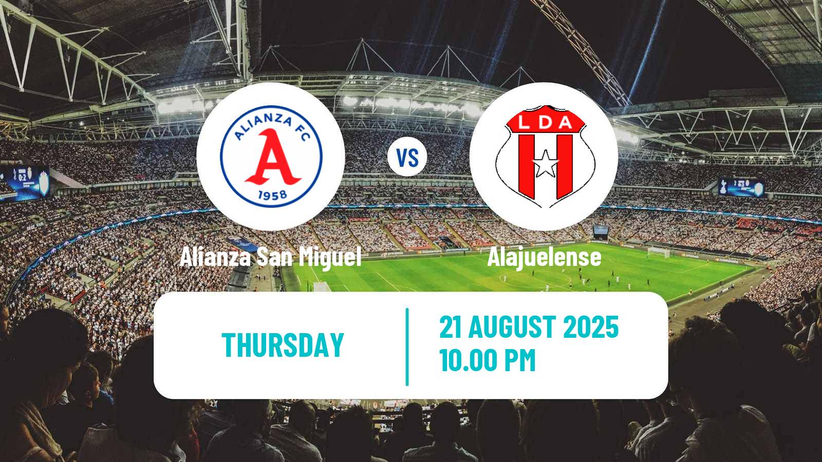 Soccer CONCACAF Central American Cup Alianza San Miguel - Alajuelense