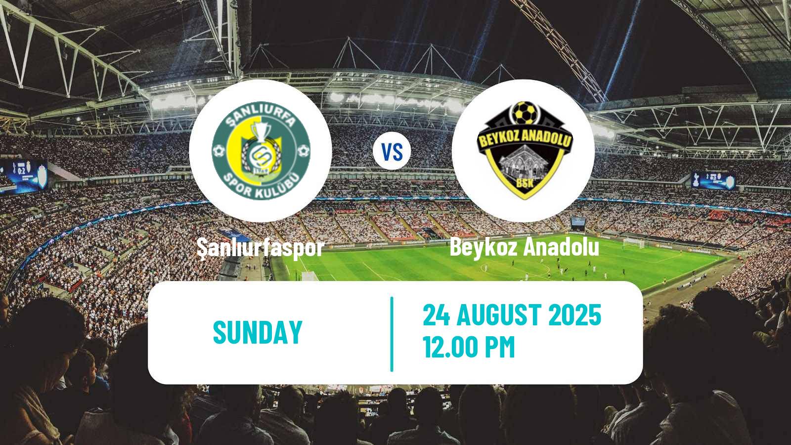Soccer Turkish Second League White Group Şanlıurfaspor - Beykoz Anadolu