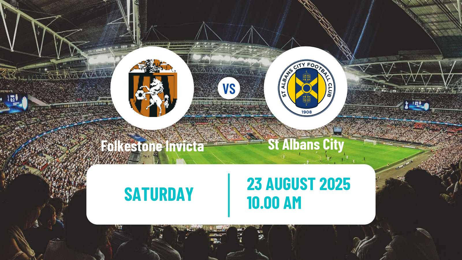 Soccer English Isthmian League Premier Division Folkestone Invicta - St Albans City
