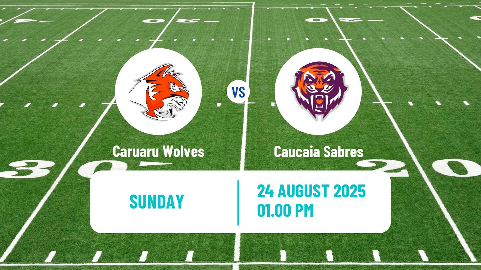 American football Brazilian BFA Caruaru Wolves - Caucaia Sabres