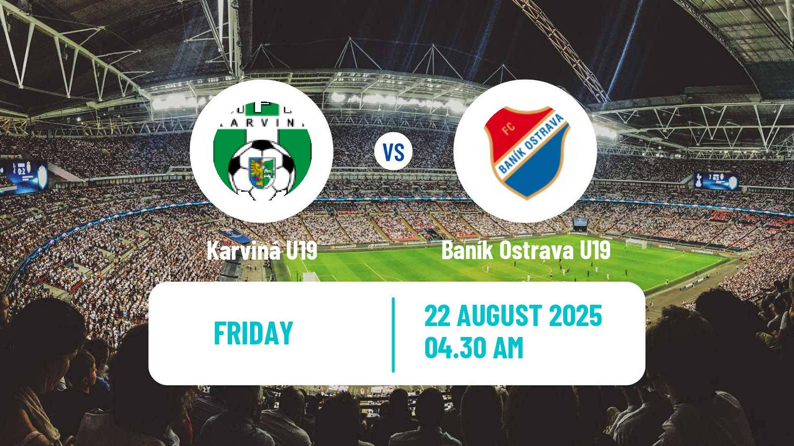 Soccer Czech U19 League Karviná U19 - Baník Ostrava U19