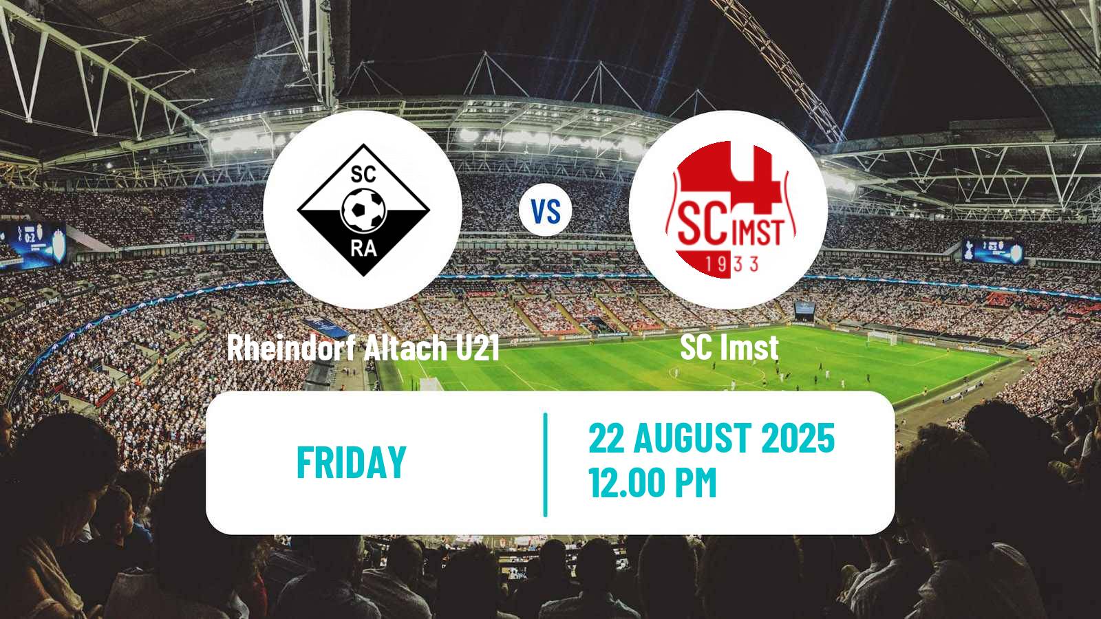 Soccer Austrian Regionalliga West Rheindorf Altach U21 - Imst