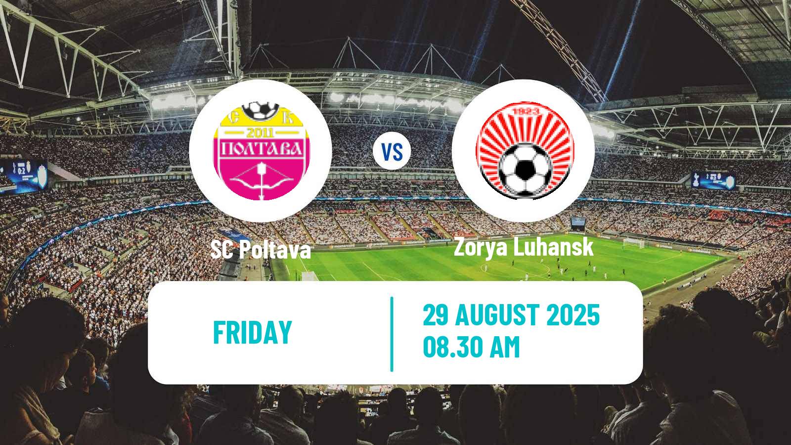 Soccer Ukrainian Premier League Poltava - Zorya Luhansk