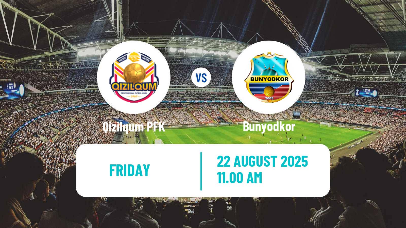 Soccer Uzbek League Qizilqum - Bunyodkor